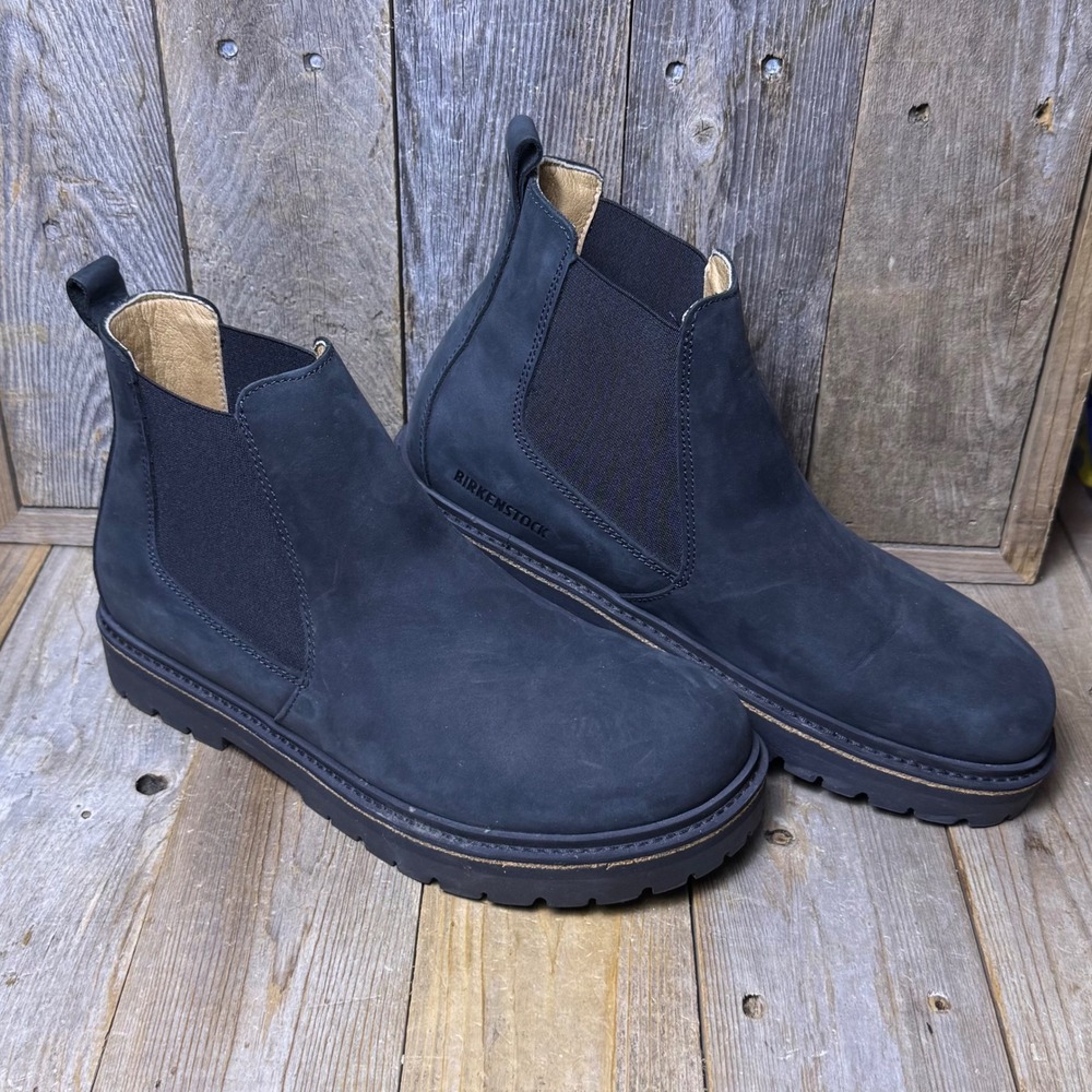 Birkenstock Stalon Black Nubuck Leather Chelsea Boots Womens 9.5/ 40 E Portugal